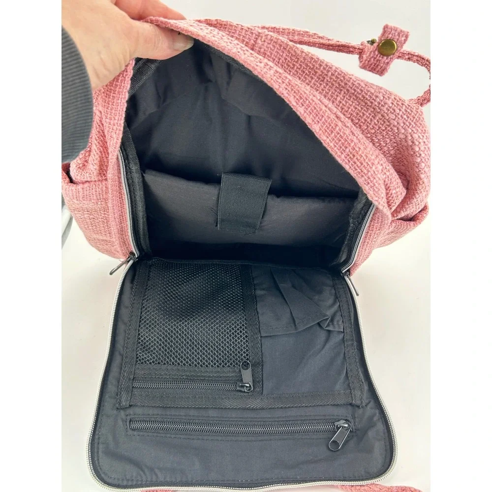 Dime Bags Pink Hemp Backpack Laptop Sleeve Smell Proof Bag‎ 16x12 NWT